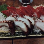千萬 - マグロ赤身と地ダコの刺身