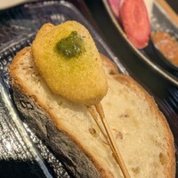 鮨・串揚げ 春夏秋冬 - 忘れた。。バジルソース。