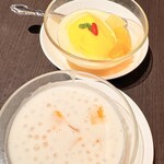 廣東料理 民生 - デザートのマンゴーと杏仁