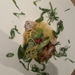 AWkitchen TOKYO - 九条ねぎと白子のペペロンチーノ