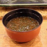 にぎり鮨 一五〇 - アオサのお汁