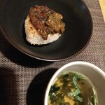 花・笑家 - 御飯　フキ味噌焼きおにぎり