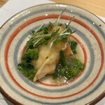 鮨 功 - 車海老と鯛の玉葱あんかけ