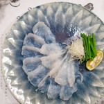 とらふぐ専門 ふぐ中俣 - 天然ふぐのてっさ　あん肝付