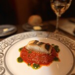 和フレンチバル村塾 屋根裏 別邸 - 鮮魚のポワレ  トマトとバジルのソース