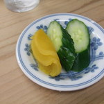 中華料理 七面鳥 - そばについてきた漬物