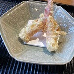 蕎味 櫂 - 海老の天ぷら