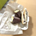 caféPei - ホットサンド・白玉の入ったあんバター、壺焼き芋