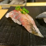 鮨 波やし - ［８回目］鯵の握り