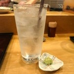 鮨 波やし - ［８回目］焼酎のわさび割り