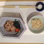 和海味處 Fuurin - 先付け　ナマコ酢と真たらこと白滝の和え物:真たらこの塩味と白滝の食感が癖になりました。ナマコは酢がキツすぎず食べやすかった。