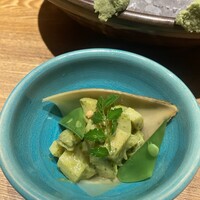魚匠 銀平 道頓堀店 - 筍と山椒の白味噌和えだったかなぁ？むちゃくちゃ美味しかった。