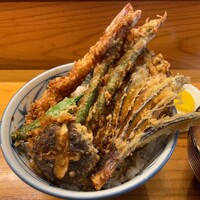 てんぷら石原 - 天ぷら石原(えび野菜天丼)