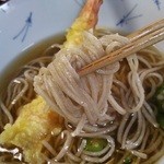 純手打ち十割そば 蕎澤 - 海老天そばリフトアップ。