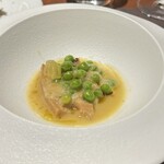 Kumazawa - トリッパ　白ワインとブイヨンで炊いて グリンピース パルミジャーノチーズ