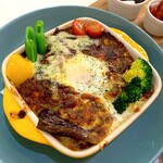 月島もんじゃ スプーンハウス - 焼きチーズカレー ¥1200