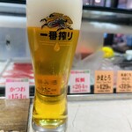 つきじ千鮨 - 生ビールψ(｀∇´)ψ