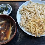 いこいこ - 料理写真:肉汁うどん大盛+天ぷら(かき揚げ)
