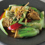 青梗菜と厚揚げの炒め