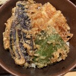 日本そば あけの蕎 - 小天丼のアップ