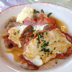 花・ふらんす食堂やまもと - 信州産豚ロース肉と生ハムとモッツァレラチーズの重ね焼き