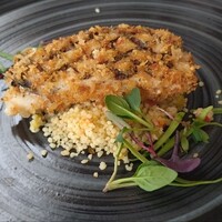 RESTAURANT DAZZLE - 温前菜　メカジキと赤海老のインボルティーニ