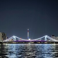 屋形船 品川 船清 - 清洲橋とスカイツリー