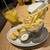 CAFE HUDSON - 料理写真:フィッシュ&チップスとマンゴージュース