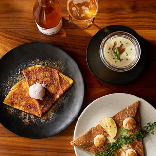 古民家でガレットとシードルを