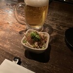 馬耳東風 - お通し（鶏皮湯引きポン酢）