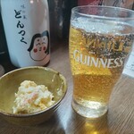 味の蔵どんつく - ノンアルコールビールとお通し
