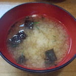 一夢庵 - 一夢庵　ランチ海鮮丼　味噌汁　2014年 7月