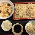 松寿庵 - 当日の日替わりはカヤクご飯と蕎麦。