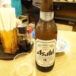 立飲み たきおか - ビール(大瓶)410円