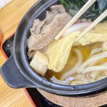 麺紡 - 金のなべ棒にはだし巻き玉子が一本入ってます
