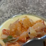 Restaurant OGATA - AMUSE-BOUCHE 千葉県産　カリフラワーのムースリーヌ オマール海老のコンソメジュレ
