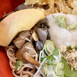 草笛 - 煮りんご、山菜、刻みネギ、とろろ