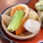 草笛 - 煮物（煮卵、蒟蒻、野沢菜、人参、里芋）