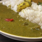 インド･ネパール料理 NAMASTE - ダブルカレーライス（ほうれん草チキンカレー）