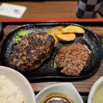 牛たん焼き仙台辺見 - 料理写真:上タン焼きと黒毛和牛ハンバーグ
