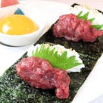 <馬> 馬ユッケ寿司