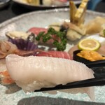 丸長寿司 - えんがわのでかさよ！