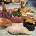 丸長寿司 - このキラキラ感！