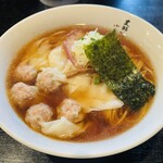 支那ソバ 小むろ - ワンタン麺(醤油)¥1,150