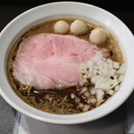 丿貫 - 秋刀魚煮干蕎麦Rich1150円＋ウズラ味玉100円