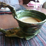 ラ・ルーチェ - ママ友は珈琲を。　カップは作家さんの作品だそう