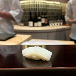 恵比寿 鮨 謙心 - スミイカ（酢橘で）