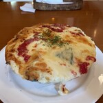 カフェ・ドゥ・トワ - チキンとほうれん草のドリア（大盛り）。