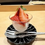 恵比寿 鮨 謙心 - あまおう＆フローズンヨーグルト