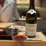 恵比寿 鮨 謙心 - マグロに合わせて赤ワイン！